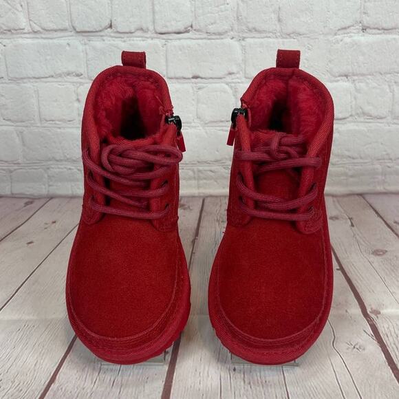 Ugg Neumel II Suede Chukka Red Boots Toddlers Size 9 (S/N 1017320T) - Picture 6 of 10